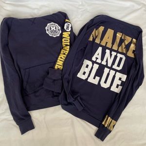 BUNDLE VS PINK University of Michigan Sweatshirt and Long Sleeve Shirt
